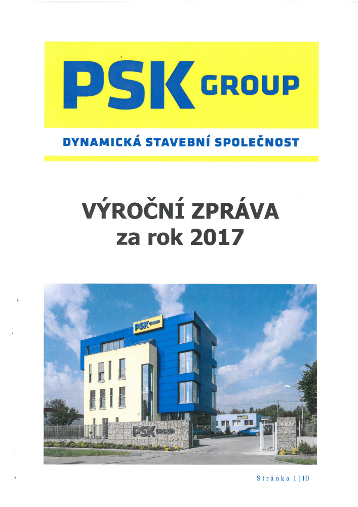 Výroční zpráva společnosti za rok 2017